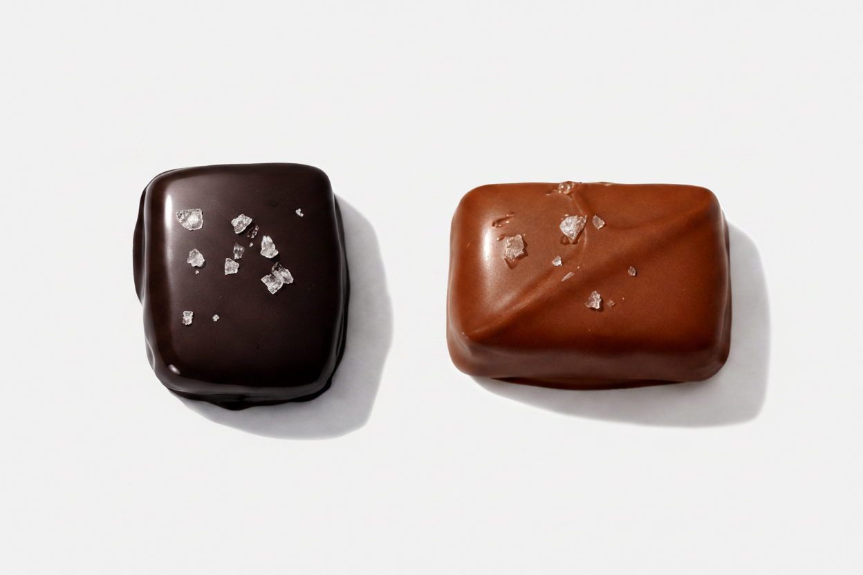 Sea Salt Caramels, Milk and Dark - 6pc